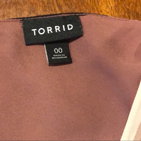 Torrid Purple Chevron Stripe Chiffon Double Layer Swing Cami Size 00 - Picture 5 of 7